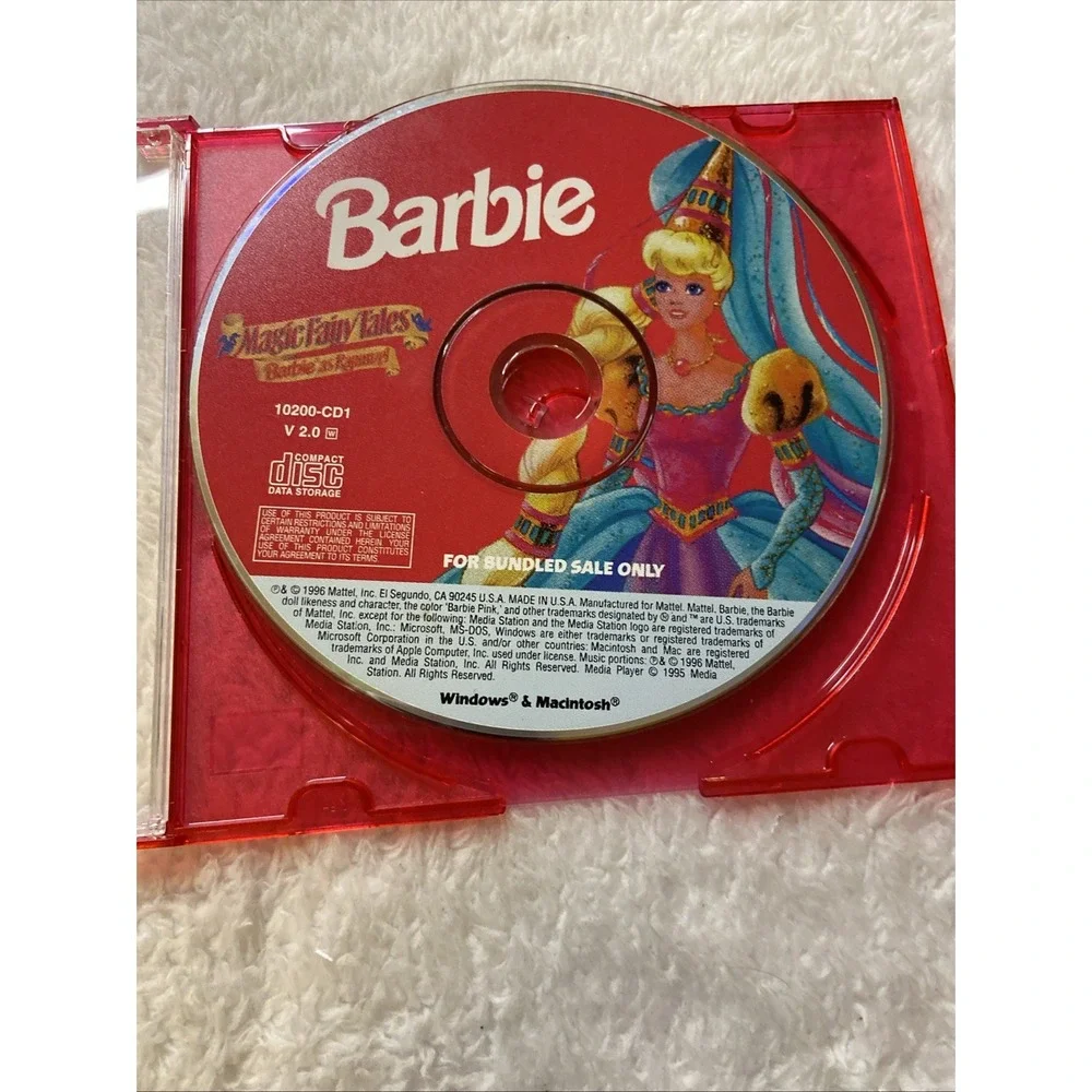 Barbie Magic Fairy Tales As Rapunzel PC CD ROM VTG For Bundled Sale Only 1996